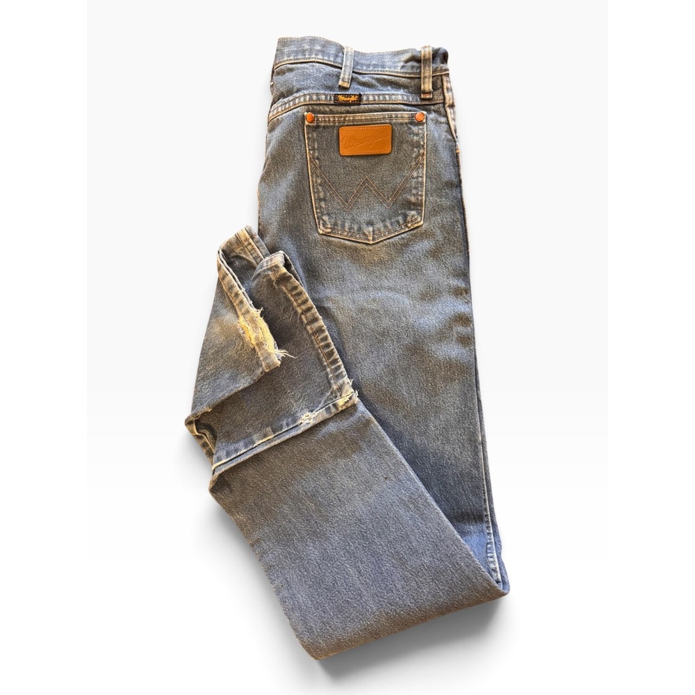 Wrangler 13MWZ Mens Cowboy Cut FOR WORKStraight Leg Blue Work Jeans 36x38